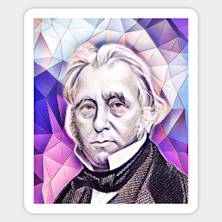 Thomas Babington Macaulay Pink Portrait | Thomas Babington Macaulay Artwork 8 Sticker